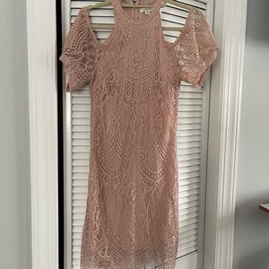 Francesca’s Light Pink Lace Dress